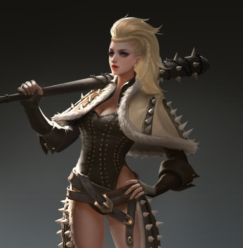 female warrior  jilly liu www.artstation.com/artwork/oOKoE4