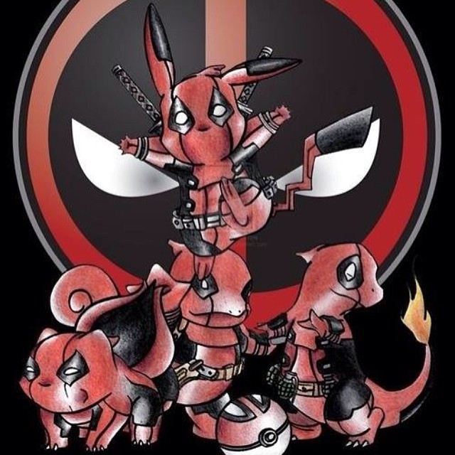 #deadpool #pokemon #pikachu #bulbasaur #squirtle #charmander #marvel #marvelcomics