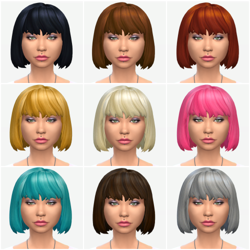 the sims 4 cc short hair with bangs