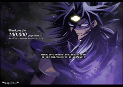 mouhitorinoboku:  Thank you for 100.000 pageviews!I really appreciate all youSUPPORTING so here you go! A full darkness of my beloved Yami Marik! He’s been part of my life for like 11 years and still can’tLIVE without! I hope you are all excited to