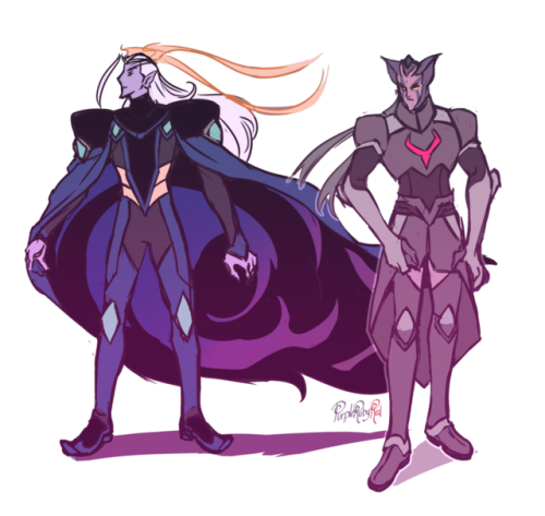 purplerubyred: Throk and Lotor outfit design sketches for a Halloween themed collab event. 