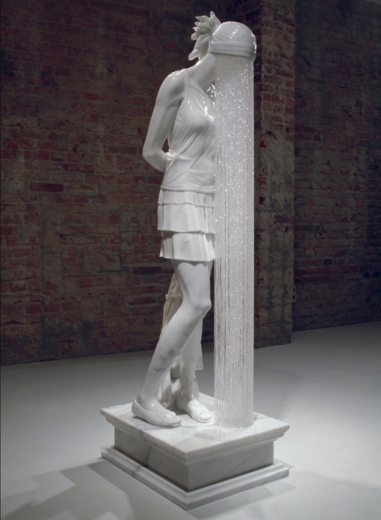 flowartstation:   ‘Ghost Girl’, life size marble sculpture by  Kevin Francis