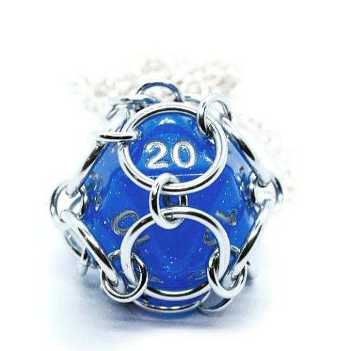 The blue captive D20 necklaces are back in my #etsy shop!! Get them while you can. They will be the 
