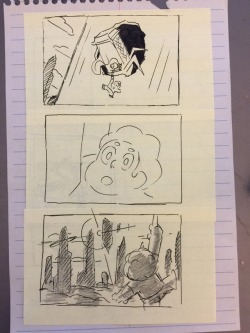 joethejohnston:  Preproduction doodle from around late 2015, we were working on writing “The Trial” and I was trying to work out the introduction of homeworld after Steven and Lars steal the palanquin.