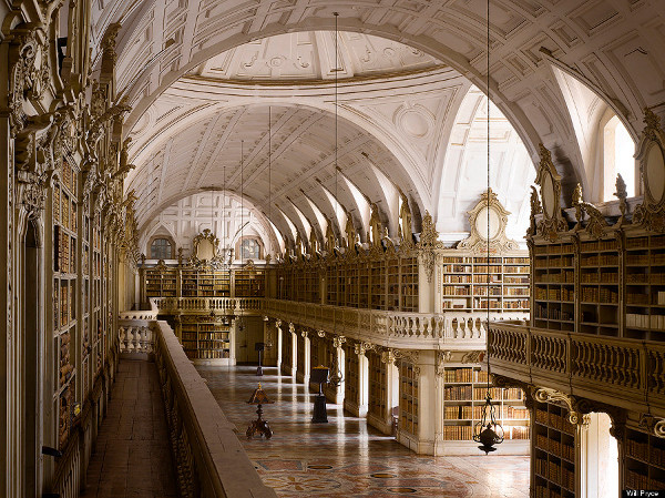 phoebebishopwright:  The library at Mafra National Palace in Portugal. Where, to