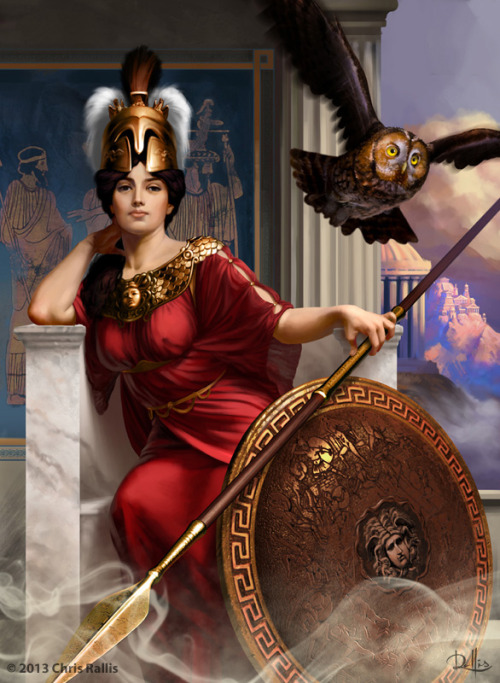 araphiel: Goddess Athena by ~ChrisRa