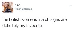 6go:women’s march signs in britain
