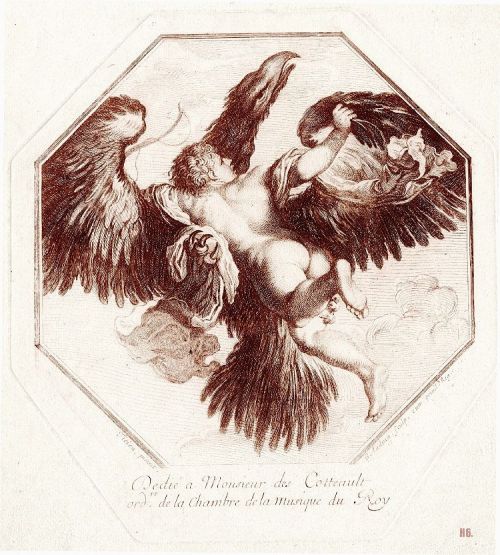 hadrian6:The Rape of Ganymede. Gerard Audran. French.1660-1703. engraving after Titian.hadria