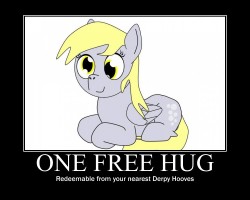 madame-fluttershy:  One Free Hug Derpy Hooves