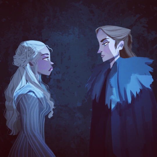 janelleoart:  Sansa had me rollin with that face she slid Dany 😂. Like girl, winter is coming don’t be petty❄️. 