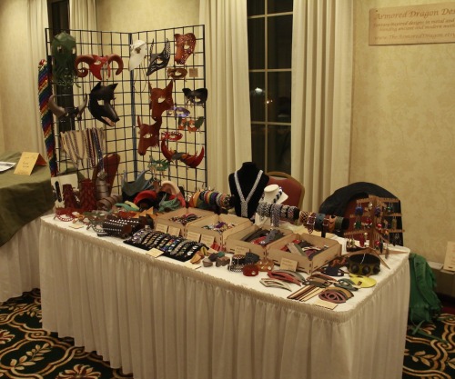 This Was My Table Setup While Vending At Intercon, Which Is A LARP Convention Not Too Far From Boston.