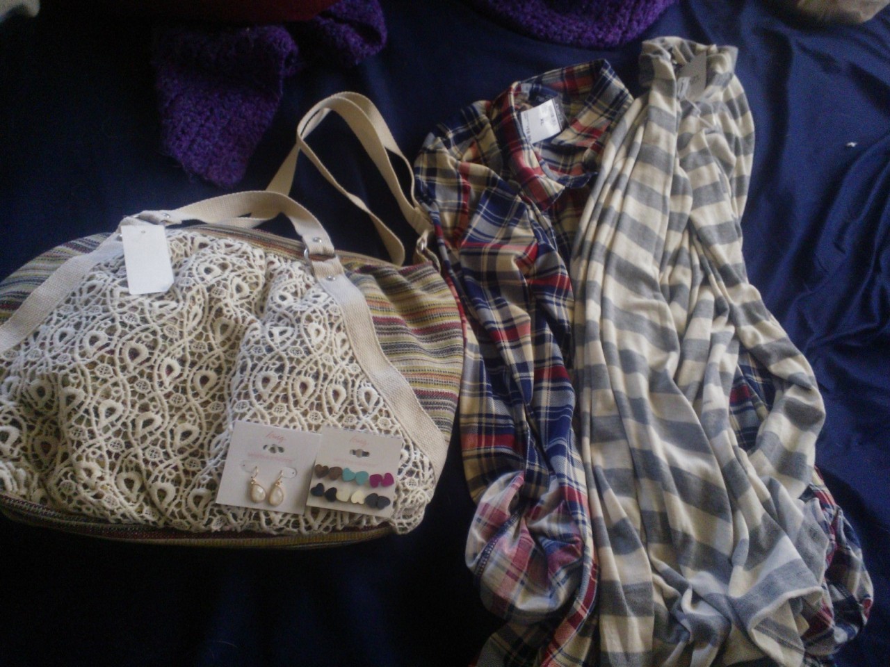 My small haul from Icing and Forever 21.  That bag was 40 dollars but I got it for