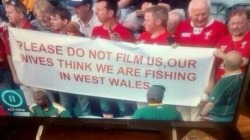 iamthefandompolice:  stanaitch:  Best banner at the World Cup so far  How are you forgetting the best response from them after this went viral  