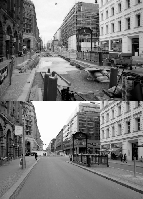 Friedrichstraße in Mitte, 1997 und 2014