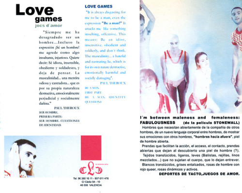 CLC La Cantante Calva. Love Games SS99. Press Card.Photo: José Luis Abad