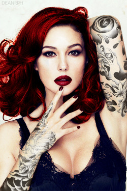 deanrph-blog:  SKANK!MANIP: Monica Belluci (+red hair) requested by anon 
