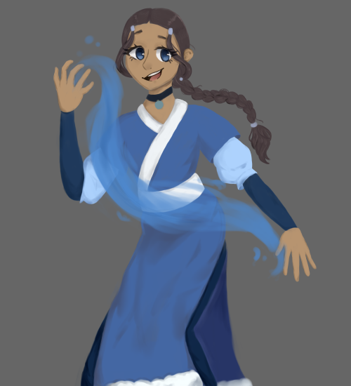 i feel,, extremely burnt out and unmotivated to draw, so here’s a katara wip that i’m really hoping 