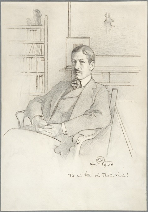 Portait of Thorsten Laurin, Carl Larsson, 20??, Nationalmuseum, SWEThorsten Laurin was a book publis
