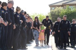 barbells-and-sirens:  usmc-ductus-exemplo:  policecars:  Justasimplememory:    Her Daddy couldn’t be there for her Kindergarten graduation because he was killed 3 days ago in the line of duty, 300 police officers stand in for the fallen officer at