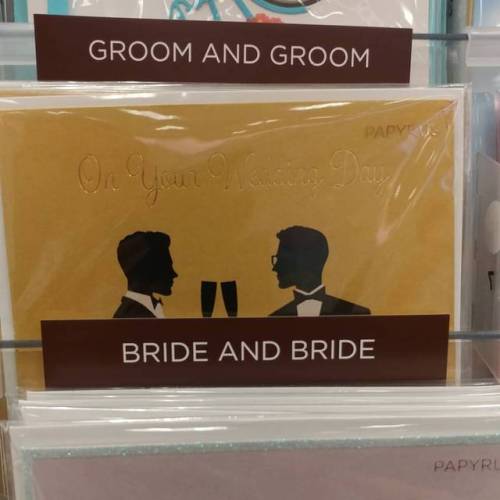 I know it&rsquo;s only two cards, but, thank you, @target and @papyrus for being inclusive. #lgb