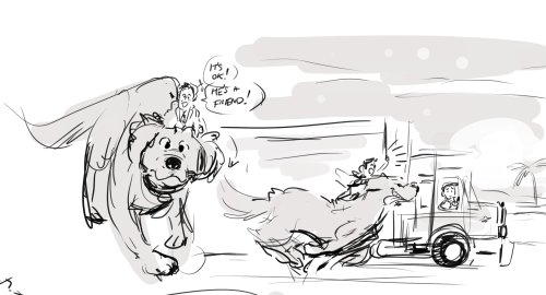 goosterbold:some request doodles from twitter!-tommy riding sunkist like princess mononoke-tommy/ben