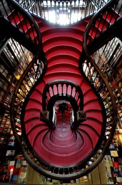 bluehome91: Considered one of the most beautiful libraries - The Lello Library in Porto, PORTUGAL 