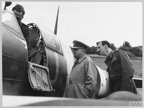 The Maharaja Hari Singh of Kashmir visits and inspects RAF DEtling, an ADGB (AirDefence of Great Bri