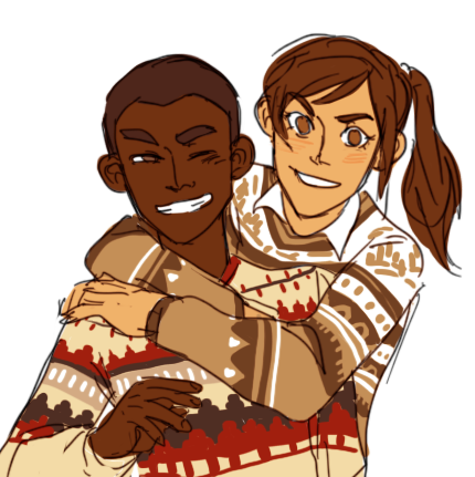 falloutboyonboy:  tis the season for warm comfy sweaters i spent like 200 years longer on the sweaters than the actual drawing full size ver here 