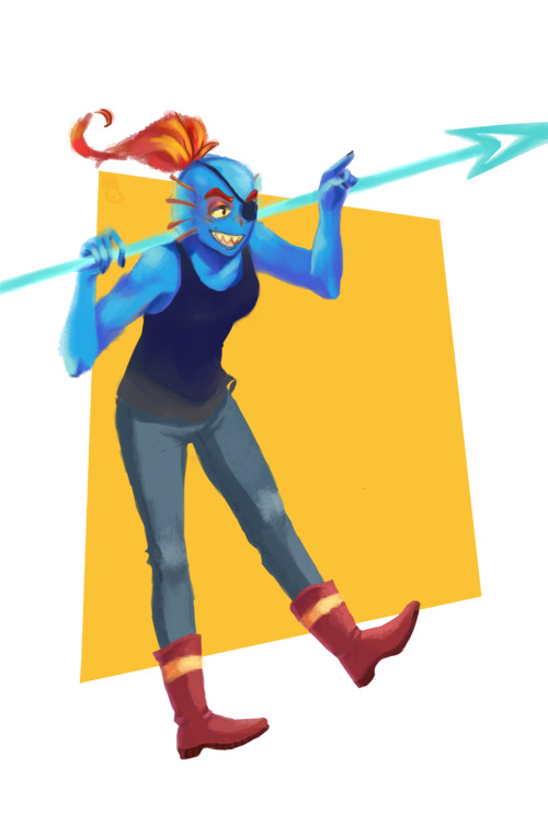 Undyne! As requested by mellorad ~~ Her colours were really fun!  ♡✧( ु•⌄• ) Hope you like it!