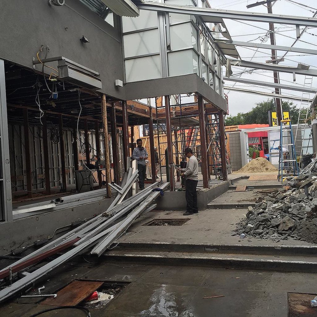 gayweho:  The facelift has started ! #thechapel #weho #theabbey #weho #cocktails