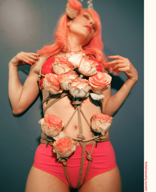 fetishweekly:  Model: Hazel MaybrookThis week’s shibari: Sugar Sweet Bound Bouquet  