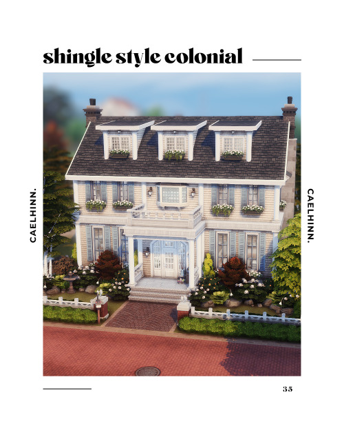 shingle style colonial. a residential lot by caelhinnbrindleton bay’s cat lady, catarina lynx, made 