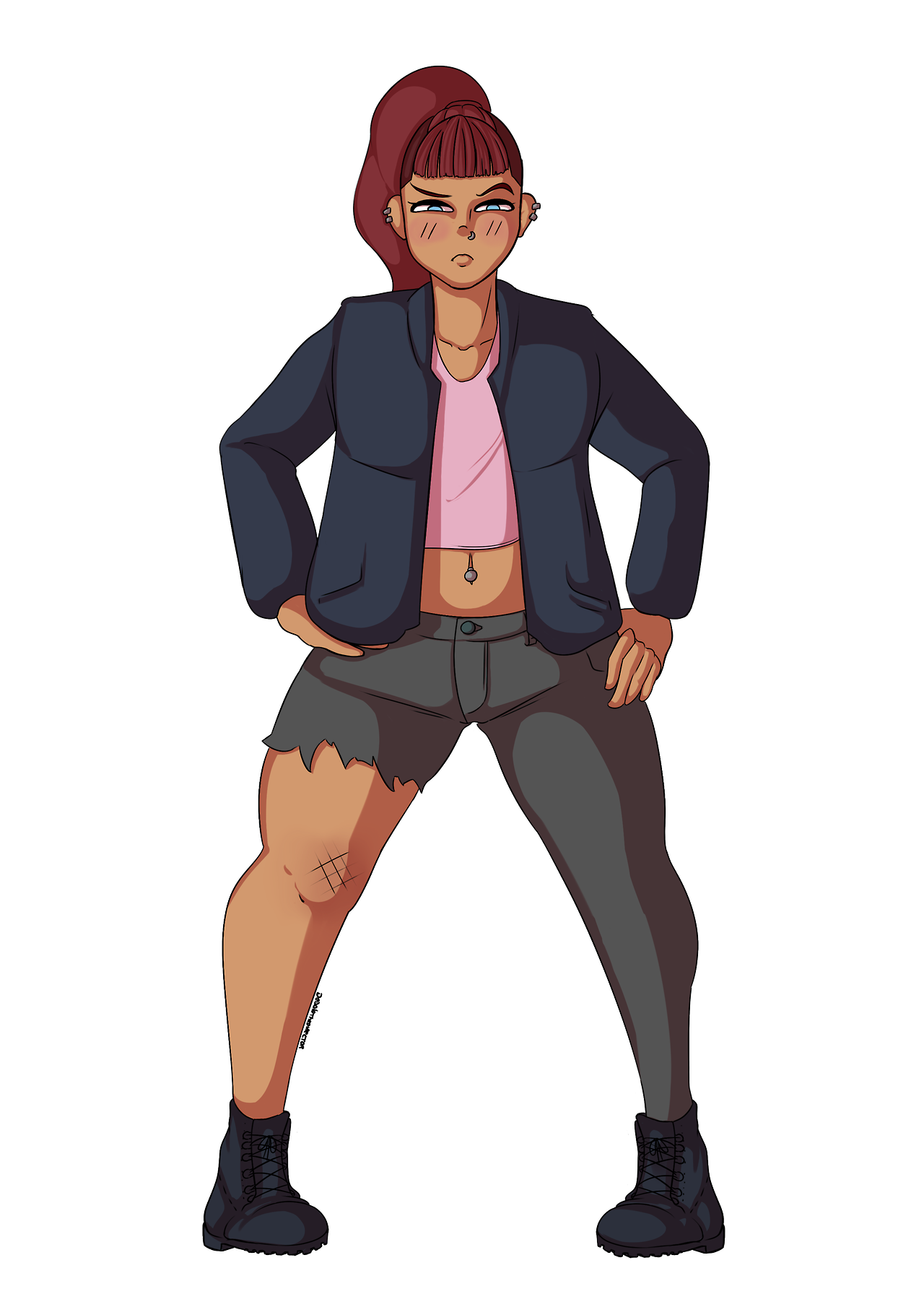 A client&rsquo;s original characters I drew some weeks ago. thanks again~These