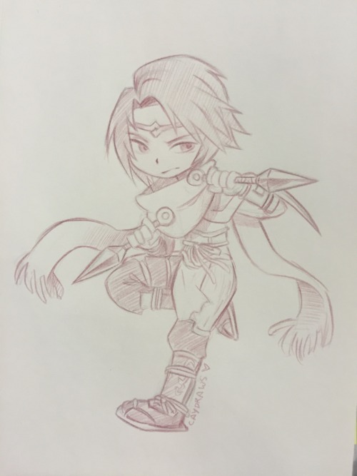 pencil sketch commission of kaze ~fire emblem outfits are so nice ;w;