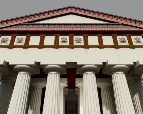 Digital reconstruction of Apollo temple, Siracusa