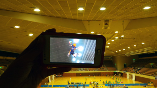 syncopatedid:  Haikyuu!! 2014, Sendai City Gymnasium, Miyagi, 2015Had a transit stop in the late afternoon through Sendai station, which meant there was no time to do touristy things but still a good hour or two to kill, so Sendai City Gymnasium it was