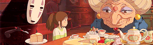 studio-ghibli-gifs:  "The family that eats together, stays together". 