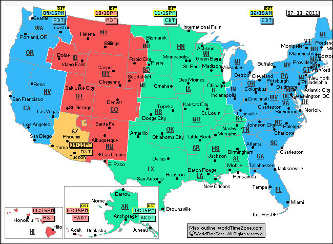 Compulsive Cartographer — Here is a map of time zones in the US. I