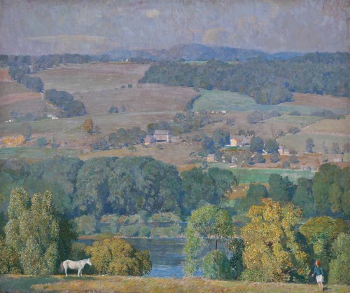 womblegrinch: Daniel Garber (1880-1958) - Yonder HillOil on canvas. Painted 1914, c.late 1930’