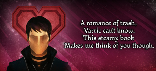 Please enjoy these Dragon Age themed Valentine’s cards! (Character images used are from the Dragon A