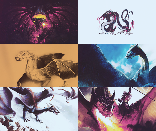 asheathes:  M Y T H O L O G Y : D R A G O N S  Dragons are awe-inspiring patchwork creatures found in the myths and legends of cultures all around the world. In Europe, they are nightmarish fire-spewing reptiles, large and lizard-like, with the forked
