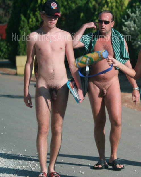 nudefathersandsons:  Real nudist father and son