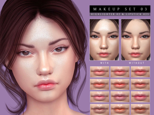 Makeup Set 03Lipstick 023• Female• Toddler to Elder• 13 colors• Compatible with sliders• HQ compatib