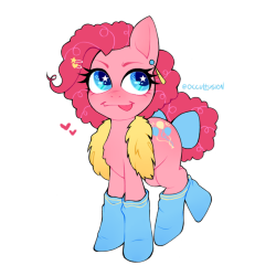 occultusion:pinkie pie redesgin! shes based off the dance n’ prance ponies from the toyline