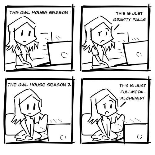quantuminsanity: A four panel comic.In all honesty I really do like The Owl House!