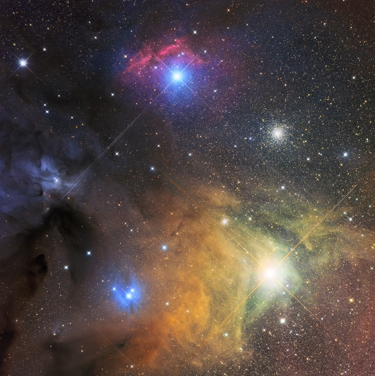 the-science-llama:  Reflection and Emission Nebulas— Rho Ophiuchi Cloud Complex