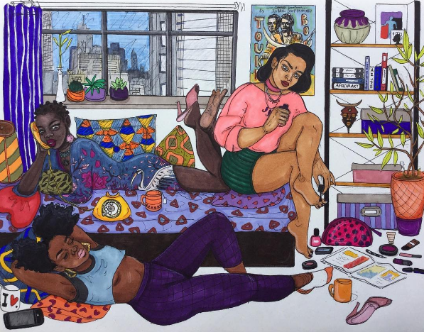 wetheurban: Black Woman Illustrations by Ben Biyayenda 17 year-old artist Ben Biyayenda’s