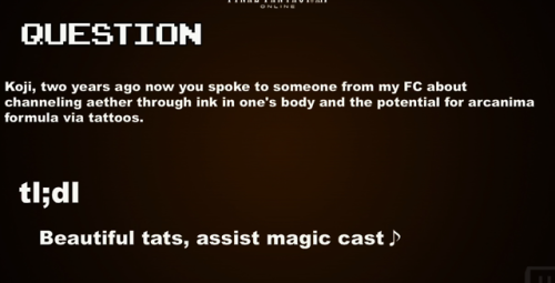 tiergan-vashir: the-stoked-flame: s-udarshana: MAGIC TATTOOS WERE CONFIRMED A THING BY KOJI FOX AHHH