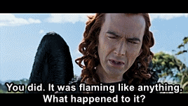 I Love How Crowley Switches Fromunimpressed At Losing A Flaming Sword Toyoure My New Favorite Angel.