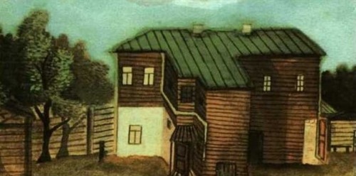 A Small House in Moscow, 1894, Pavel FilonovSize: 8.3x16.5 cmMedium: graphite, watercolor on paper